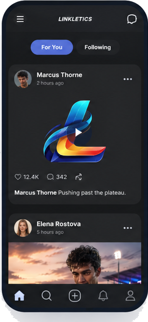 Linkletics feed screen